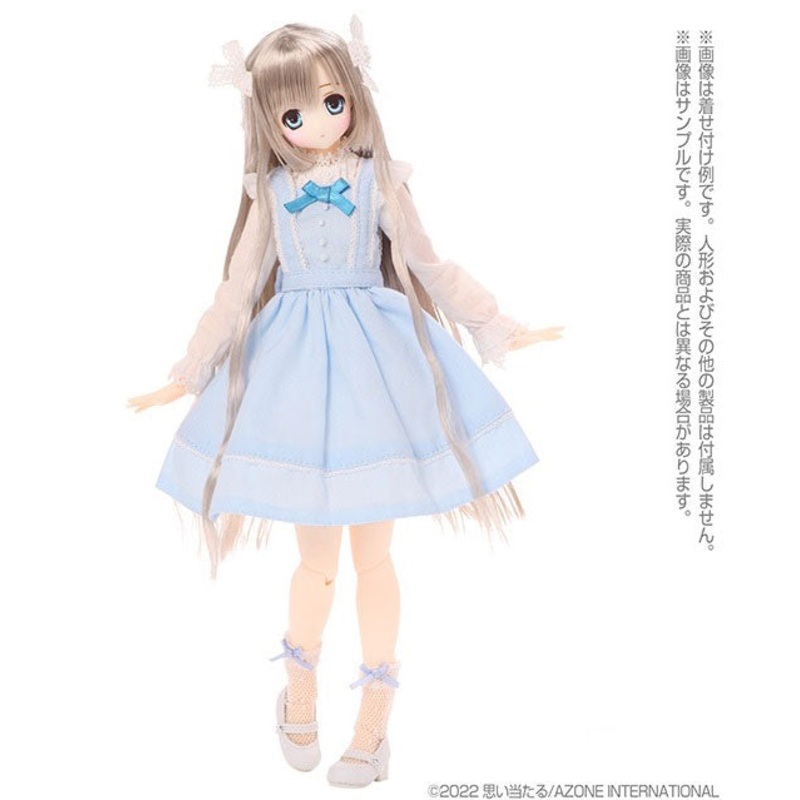 1/6 Pure Neemo Wear PNS Dot Tulle Ribbon Socks B set White, Alice Blue (DOLL ACCESSORY)