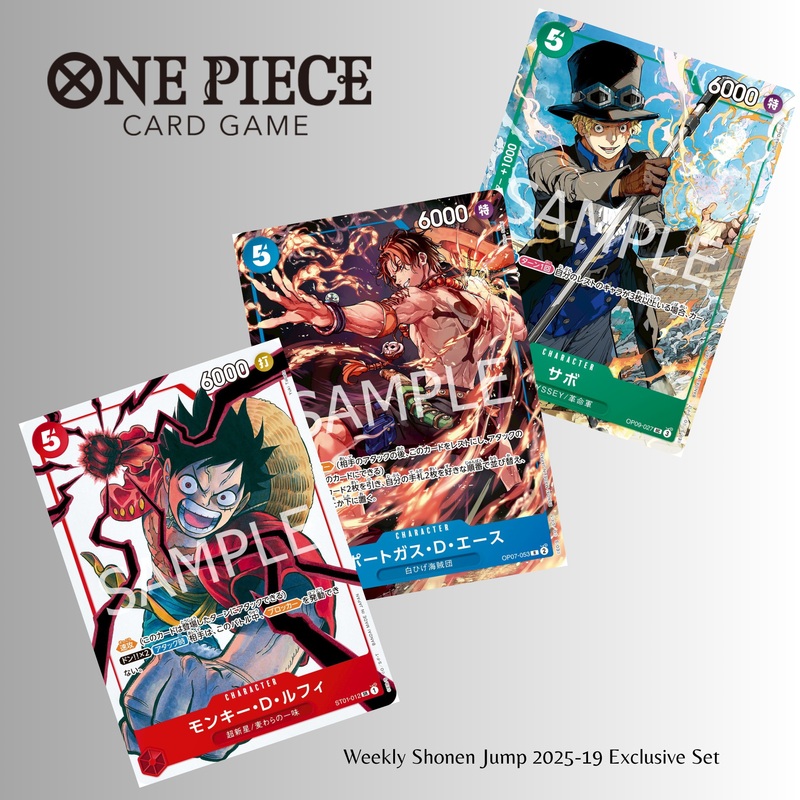 One Piece Card – Weekly Shonen Jump 19 – 2025 3 Brothers Exclusive One Piece Card Game Set of 3 pcs
