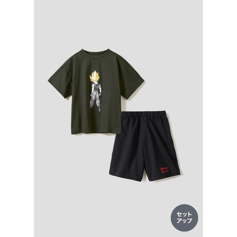 Dragon Ball Z Graniph Collection Collaboration Clothing – Legendary Super Saiyan Kids Dry Big T-shirt and Dry Shorts Set