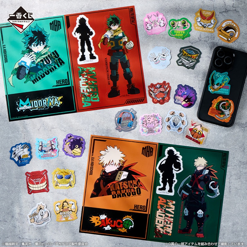 Ichiban Kuji My Hero Academia The Power of Weaving – G Prize Variety Sticker Complete Set of 10 Types