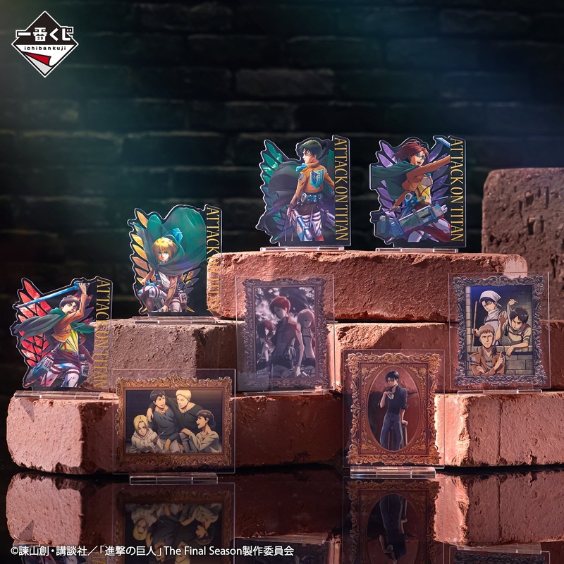 Ichiban Kuji Attack on Titan The World Outside the Walls – F Prize Acrylic Stand B Complete Set of 8 Types