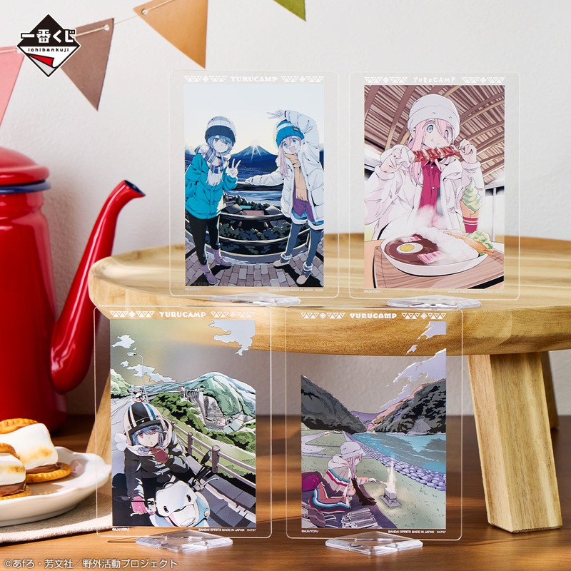 Ichiban Kuji Laid Back Camp Vol.2 – E Prize Acrylic Stand Complete Set of 4 Types