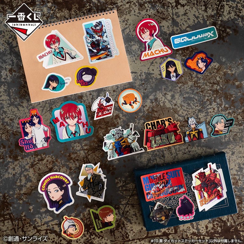 Ichiban Kuji Mobile Suit Gundam vol.2 GQuuuuuX – G Prize Die-cut Sticker Set Complete Set of 6 Types