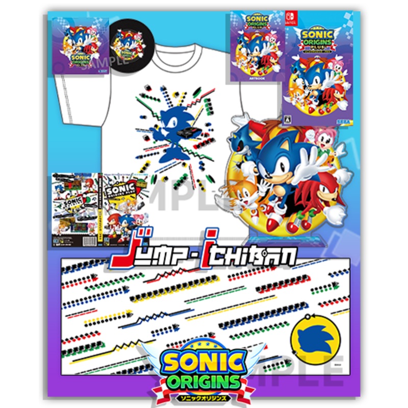 SONIC ORIGINS PLUS DX PACK EBTEN LIMITED SWITCH – T-SHIRT – ACRYLIC STAND – TOWEL – COVER – ARTBOOK