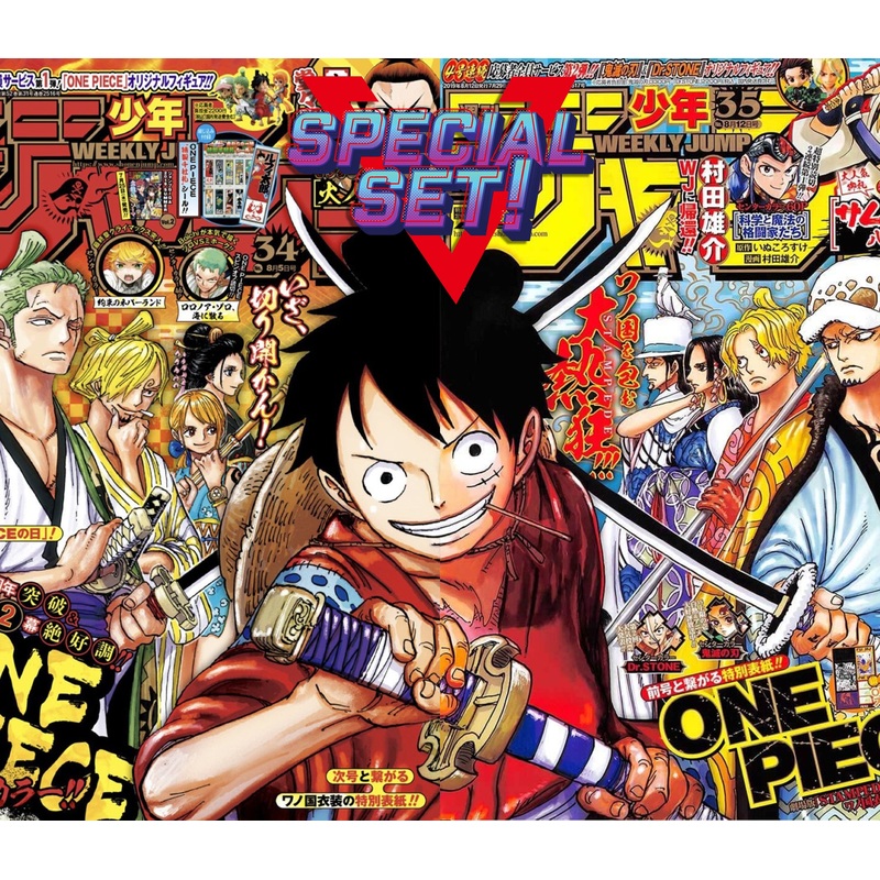 WEEKLY SHONEN JUMP 34+35-2019 ONE PIECE SPECIAL SET 2 Pcs