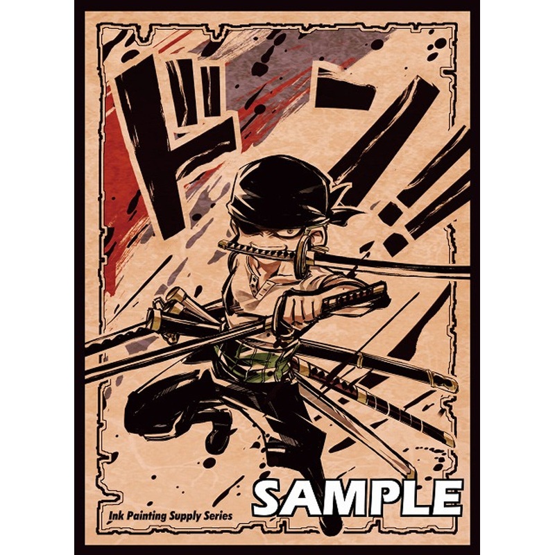 ONE PIECE CARD GAME – CARD SLEEVES INK PAINTING SUPPLY SERIES SUMI-E – ZORO