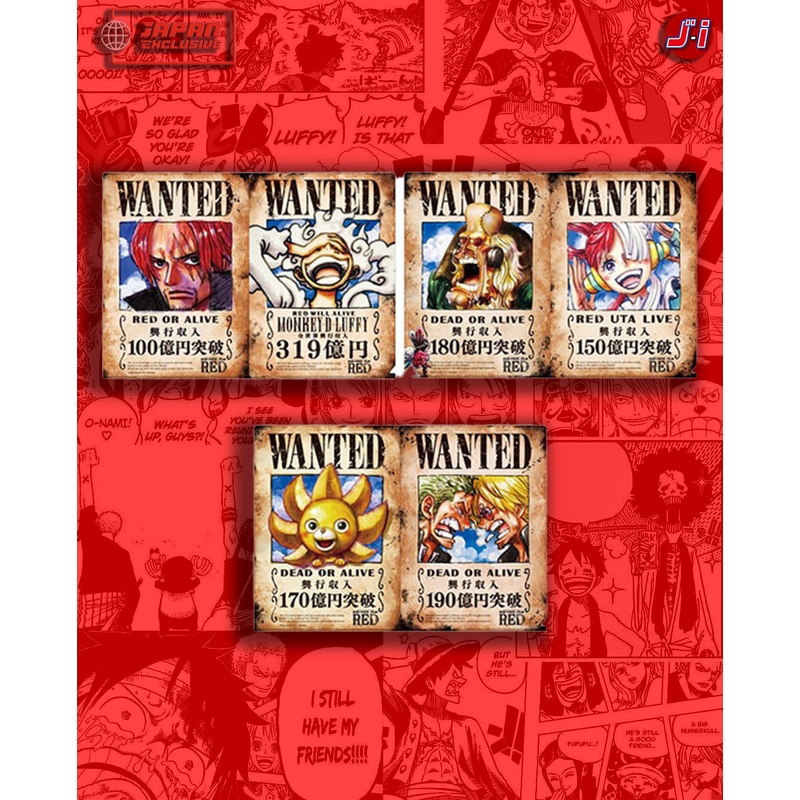 ONE PIECE FILM RED COMMEMORATIVE ENCORE SCREENING – CLEAR FILE SET [3 PCS FRONT AND BACK]