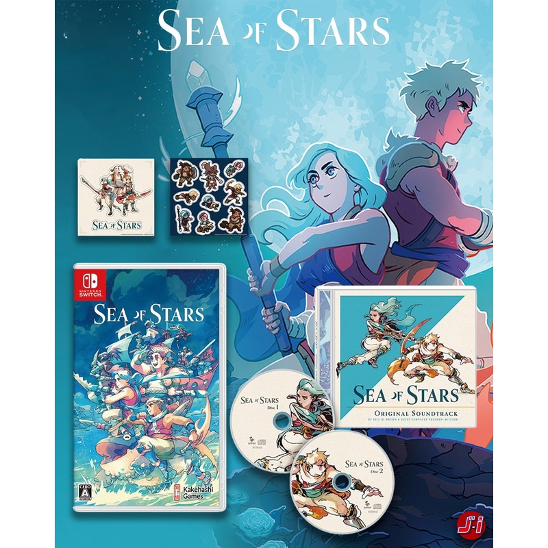 SEA OF STARS COLLECTOR EDITION SWITCH – ORIGINAL SOUNDTRACK 2 CDS – 2 TYPES OF STICKER SHEETS