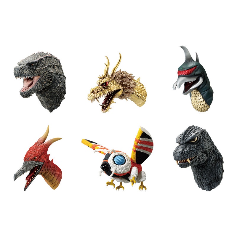 GODZILLA x KONG ICHIBAN KUJI – THE NEW EMPIRE – F PRIZE – Monster Head Magnet Complete Set 6 Pcs
