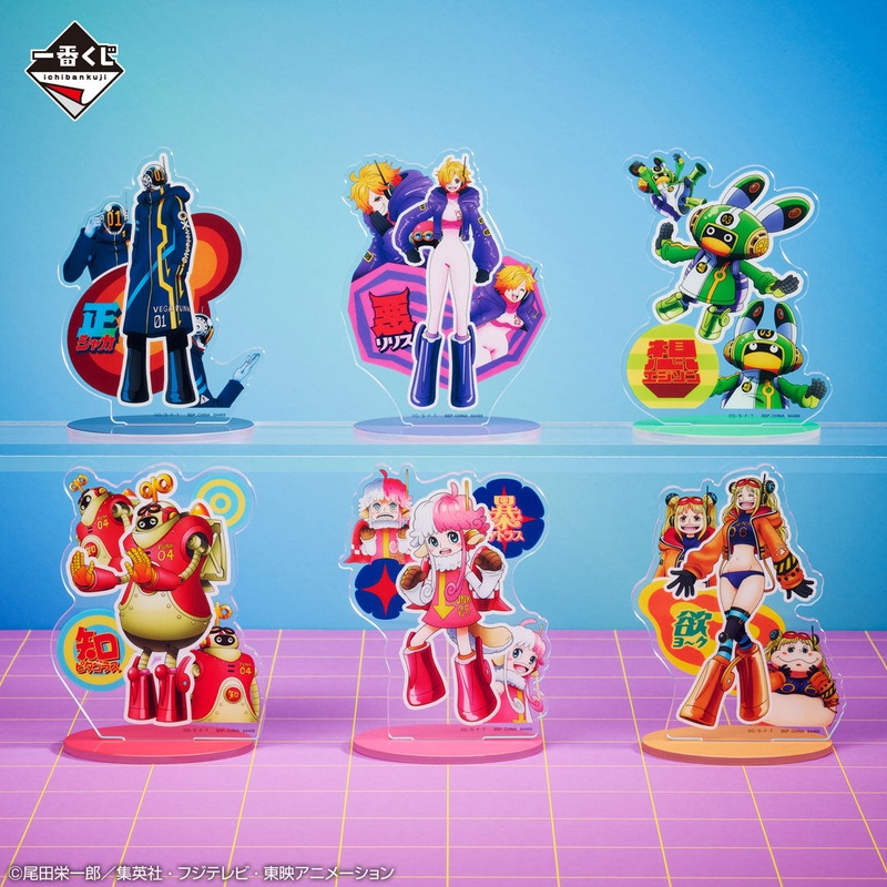 ONE PIECE ICHIBAN KUJI Future Island Egghead – H PRIZE – Acrylic Stand Complete Set 6 Pcs