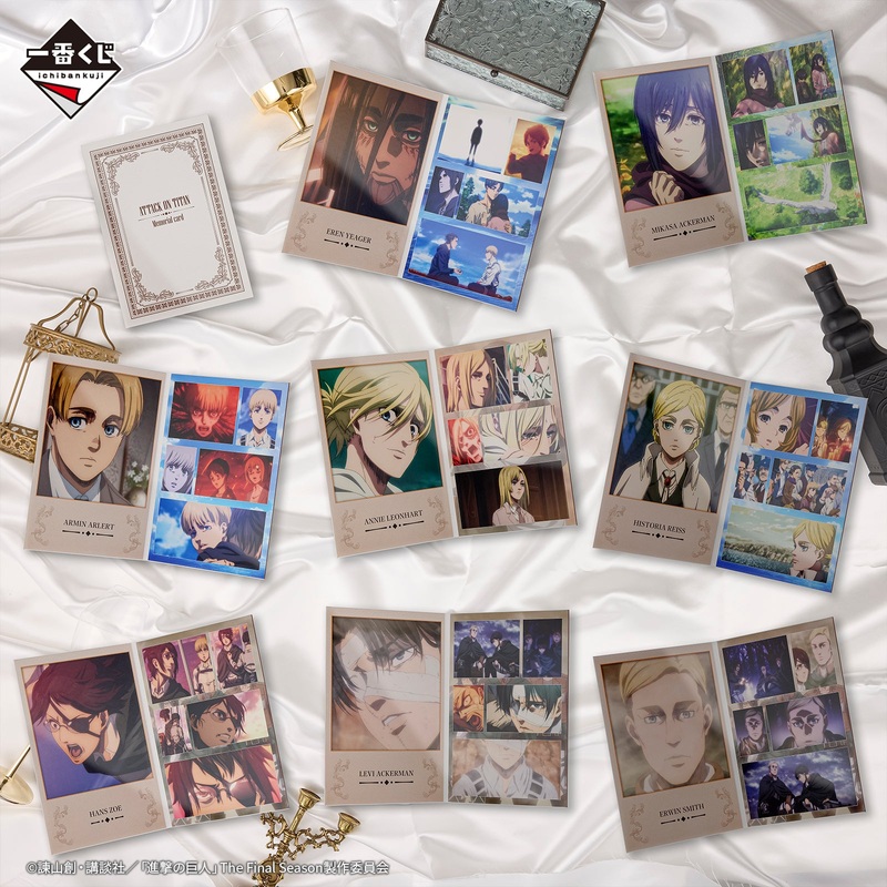 Ichiban Kuji Attack on Titan – Rumbling – G Prize – Memorial Card Ending Complete Set 8 Types