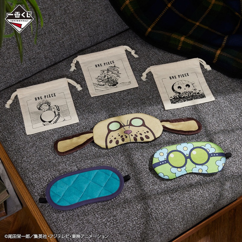 ICHIBAN KUJI ONE PIECE LEGENDARY HEROES – PRIZE E – DRAWSTRING / EYE MASK ASSORTMENT