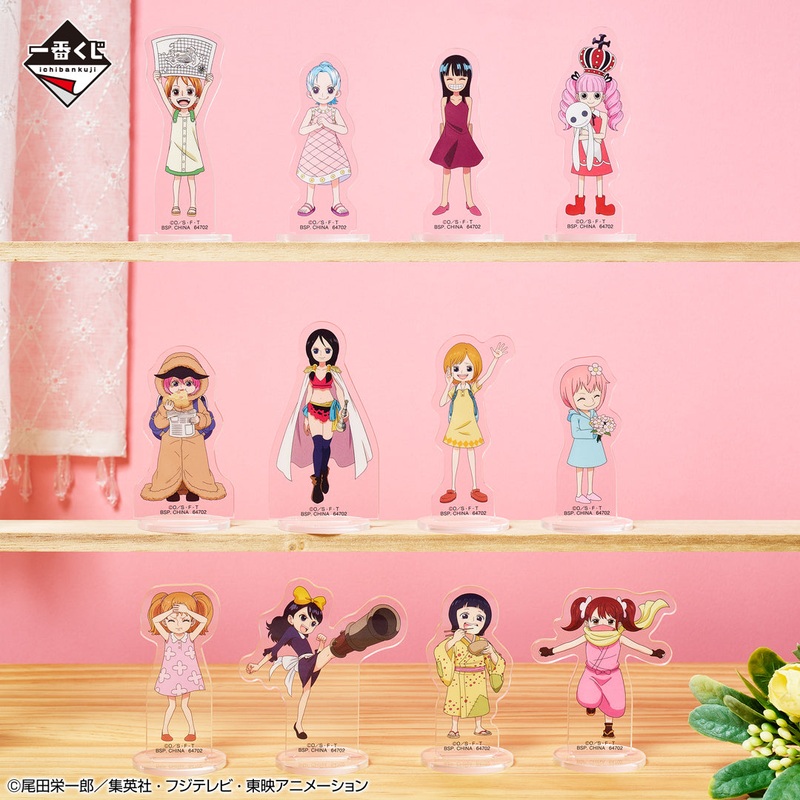 ICHIBAN KUJI ONE PIECE – MEMORY OF HEROINES – H PRIZE – ACRYLIC STAND Complete Set 12 Types