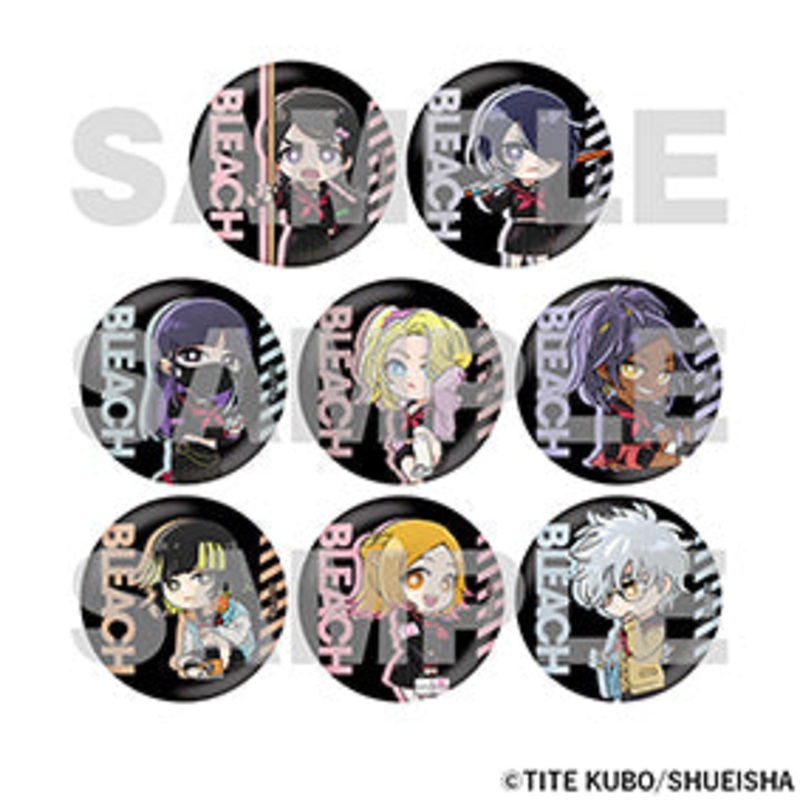 Bleach The Locus of Brave 2 Exhibition – Deformed Character Badge 2nd Edition Gotei High School Girls Complete Set of 8 Types