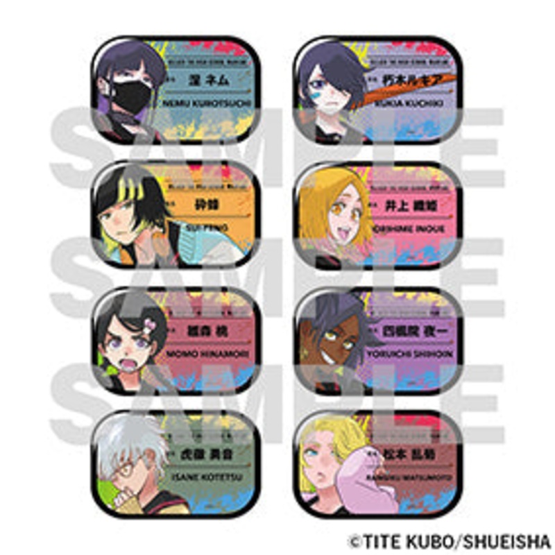 Bleach the Locus of Brave 2 Exhibition – Trading Name Badge 2nd Edition Gotei High School Girls Complete Set of 8 Types
