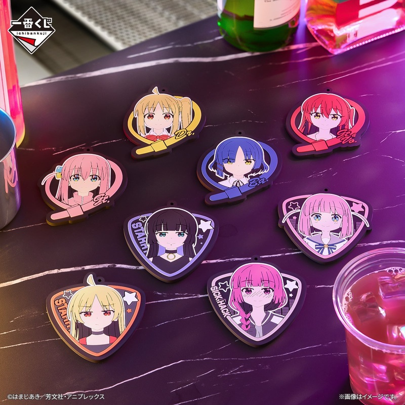ICHIBAN KUJI BOCCHI THE ROCK! VOLUME 3 – G PRIZE RUBBER COASTER – COMPLETE SET OF 8 TYPES