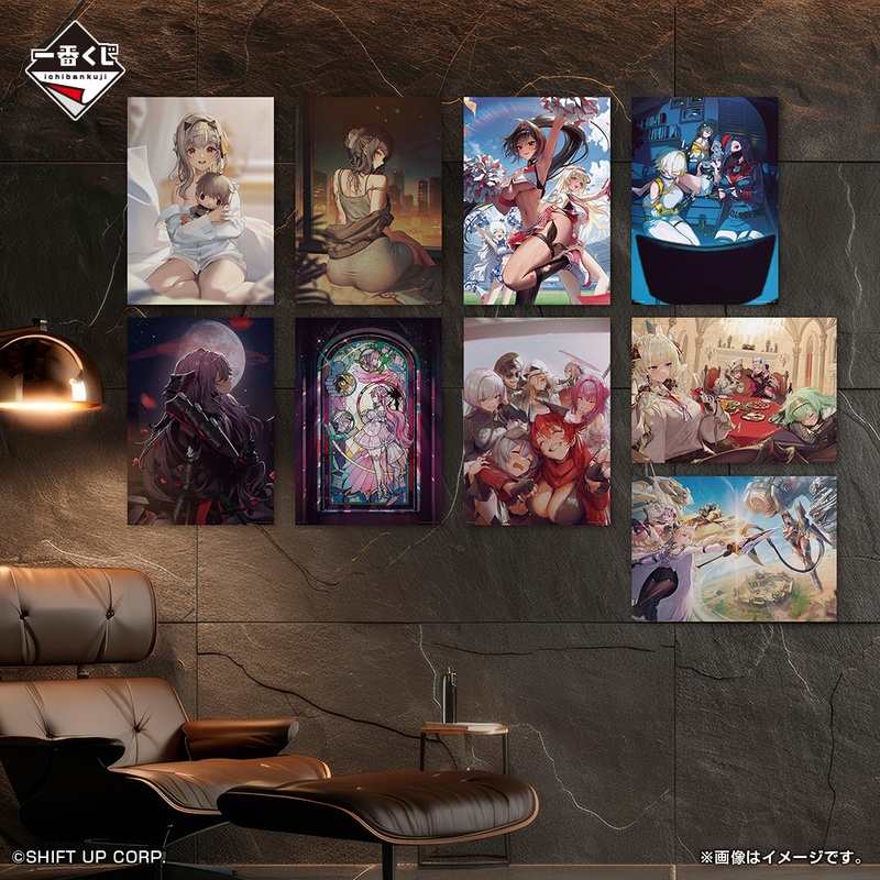 ICHIBAN KUJI GODDESS OF VICTORY – NIKKE CHAPTER 4 – F PRIZE – Clear posters – Complete set of 9 types