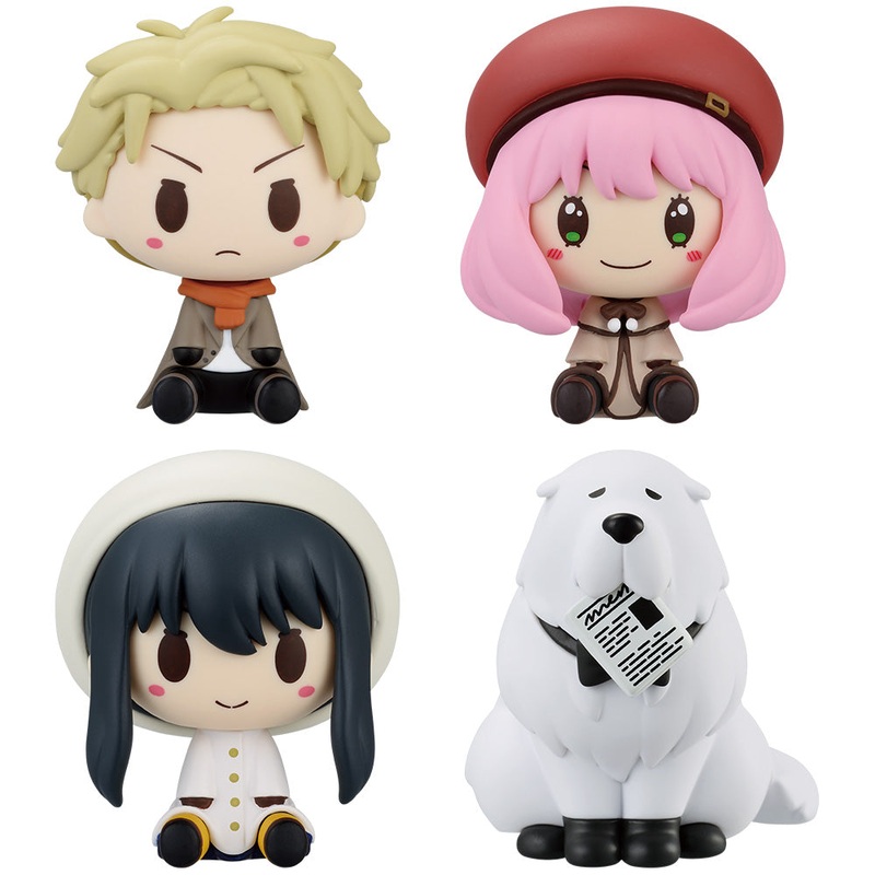 Spy x Family Chokonokko 4pcs Spy  Family Ichiban Kuji CODE: White B Prize – Anya, Loid, Yor & Bond