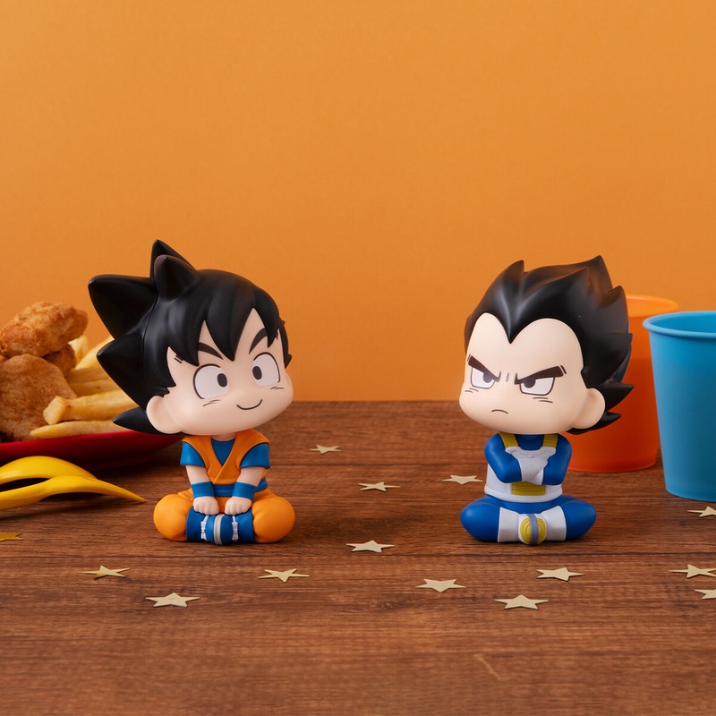 DRAGON BALL DAIMA – RUKAPPU – SON GOKU (MINI) & VEGETA (MINI) SET WITH LIMITED CUSHION