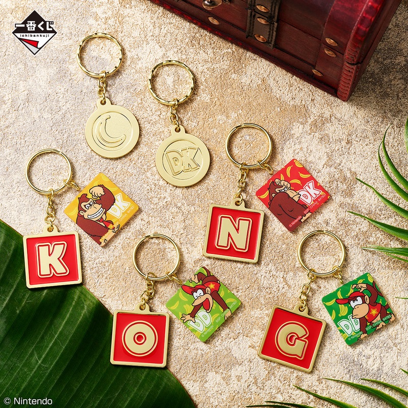 ICHIBAN KUJI DONKEY KONG – G PRIZE – METAL CHARM COLLECTION – COMPLETE SET OF 6