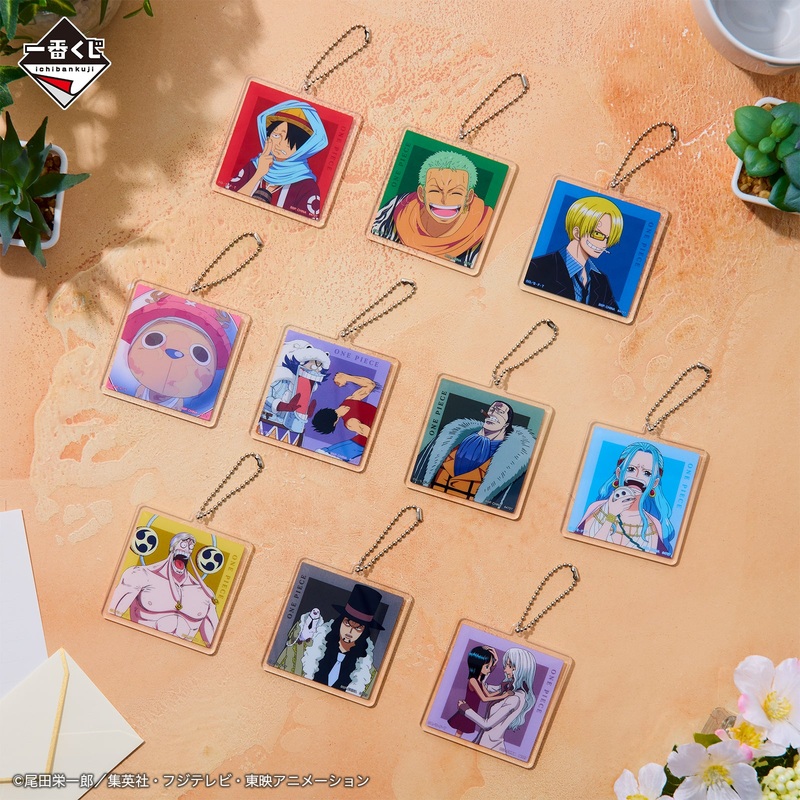ICHIBAN KUJI ONE PIECE – THE GREATEST BATTLE – TO THE GREAT ROUTE – J PRIZE – ACRYLIC CHARM – COMPLETE SET OF 10