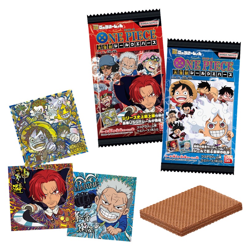 ONE PIECE – NIFORMATION GREAT PIRATE SEAL WAFER LOG.10 – CANDY TOYS, SNACKS (BOX OF 20 PCS)