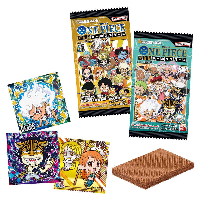 ONE PIECE – NIFORMATION GREAT PIRATE SEAL WAFER LOG.9 – CANDY TOYS, SNACKS (BOX OF 20 PCS)