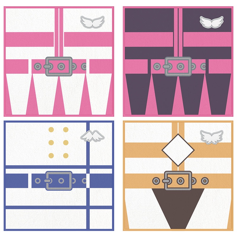 ICHIBAN KUJI 2.5 DIMENSIONAL SEDUCTION – ANGEL AIRBORNE FORCES ASSEMBLE ! – J PRIZE – COSTUME-STYLE TOWEL – COMPLETE SET OF 4 TYPES