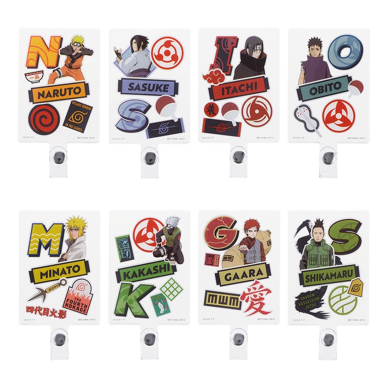 ICHIBAN KUJI NARUTO SHIPPUDEN – RED EYES THAT REFLECT THE SOUL – F PRIZE – STRAP HOLDER CHARM – COMPLETE SET OF 8 TYPES