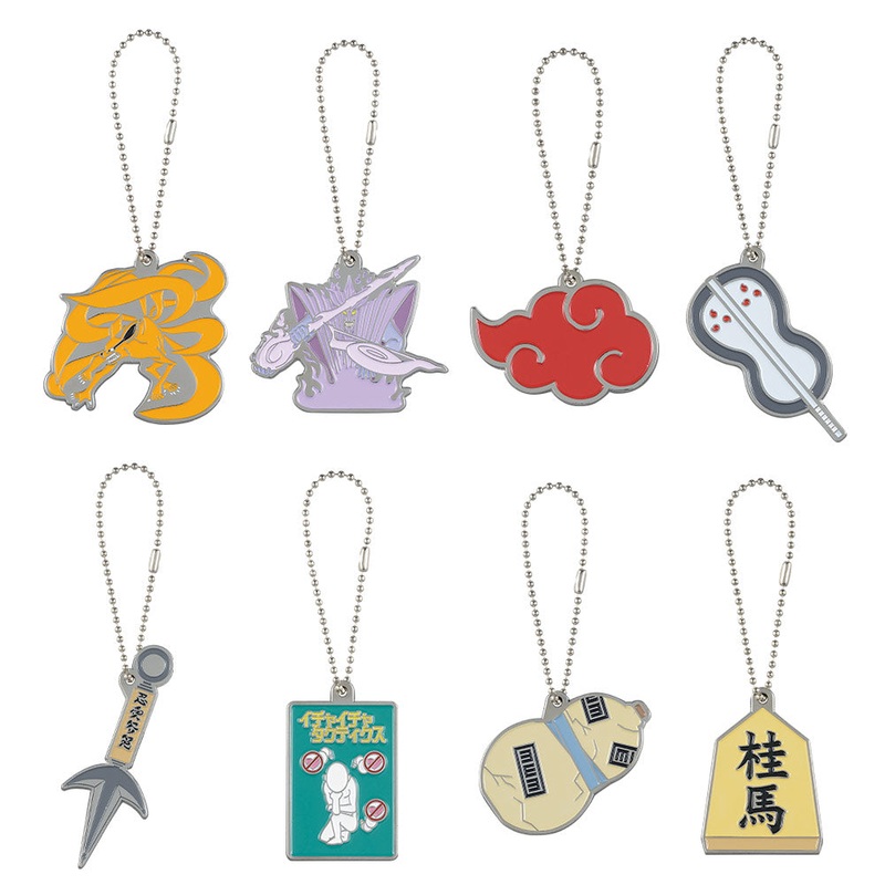 ICHIBAN KUJI NARUTO SHIPPUDEN – RED EYES THAT REFLECT THE SOUL – G PRIZE – METAL CHARM – COMPLETE SET OF 8 TYPES