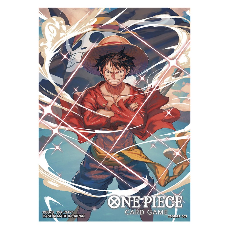 BANDAI ONE PIECE CARD GAME OFFICIAL LIMITED CARD SLEEVE – MONKEY D. LUFFY