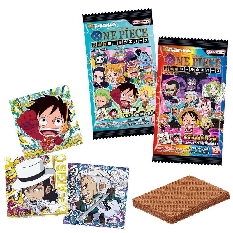 ONE PIECE – NIFORMATION GREAT PIRATE SEAL WAFER LOG.8 – CANDY TOYS, SNACKS (BOX OF 20 PCS)